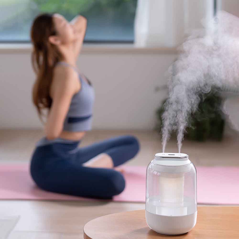 Dual Spray Humidifier Mute Household Office Small Night Light Digital Display Large Spray USB Humidifier
