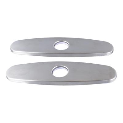 2 Pièces Plaque de Recouvrement Trou Plaque de Pont Robinet Mitigeur Acier Inoxydable Entretien Facile Anti-Fuite pour Évier de Cuisine