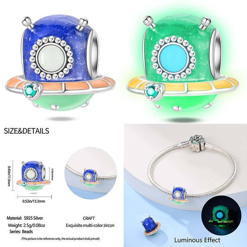 

Copper Luminous Astronaut Planet Spaceship Elf Deer Charms Beads Fit Diy Original Bracelets Necklace Jewelry