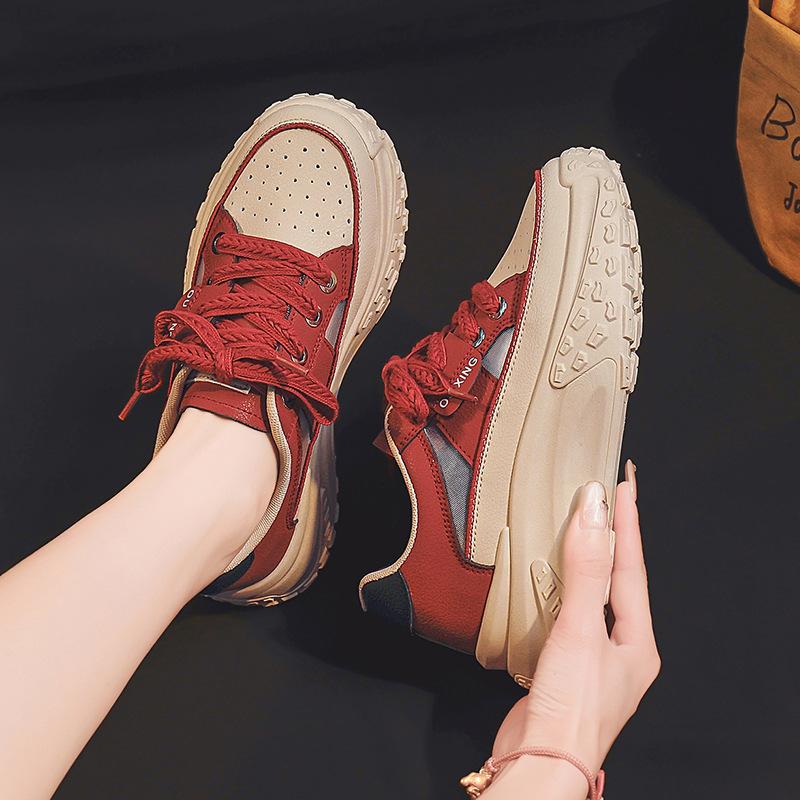 

Летние новые полые женские модные туфли модная подошва-маффин женская повседневная обувь удобная женская спортивная обувь 40 бордовый