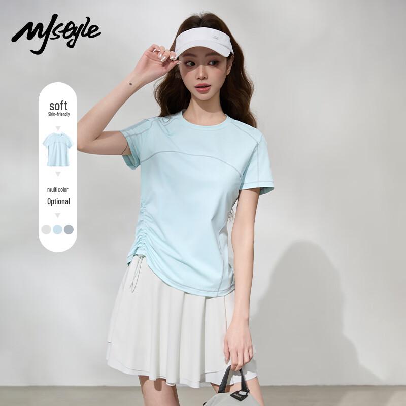 MJ STYLE Women s Contrast Short Sleeve T-Shirt L