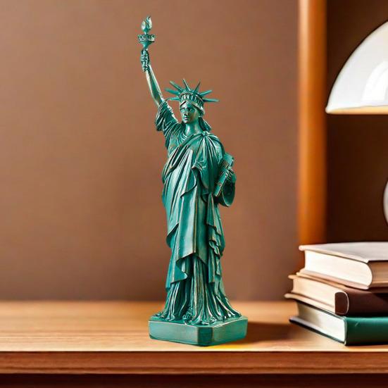 Tischstatue Freiheitsstatue Harz Freiheitsgöttin Figur USA Stil Göttin
