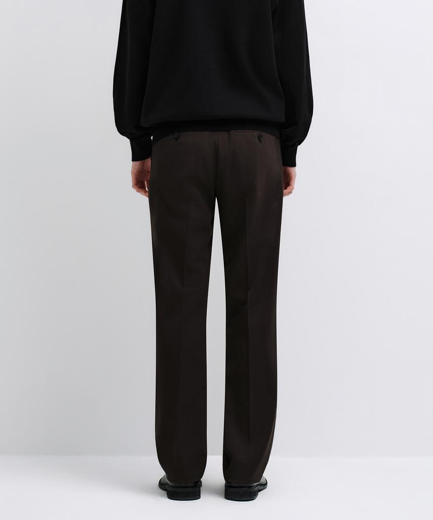 Musinsa Standard Semi-Wide Hidden Banding Slacks [Dark Brown]