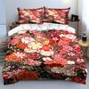 Japanese Floral Pattern Bedding Set Bedding Set (1 Duvet Cover, 2 Pillowcases, Duvet Not Included)