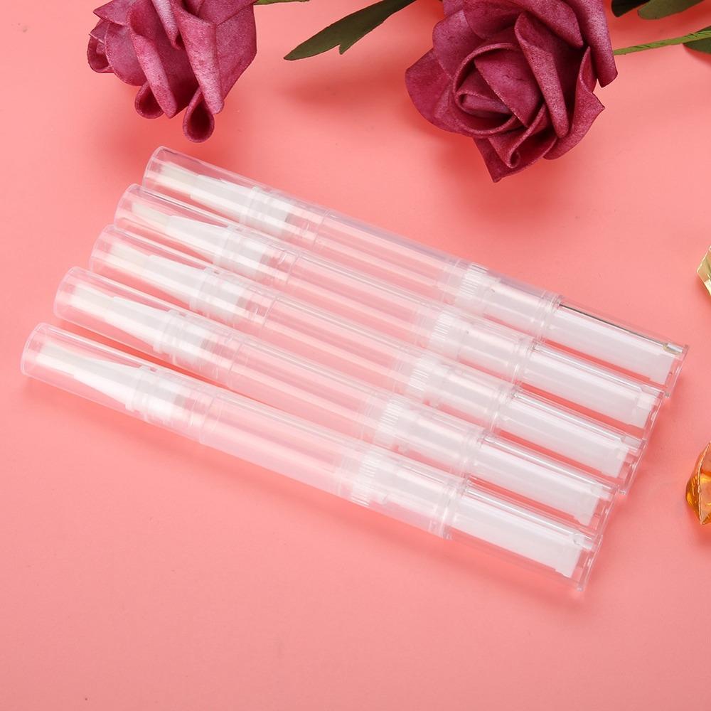 5pcs Leak-proof Structure Nail Polish Applicator Brush Ideal For Salon And Daily DIY Use