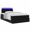VidaXL Ottoman Bed with Mattress and LED Black 120x190 Cm Velvet 3312682