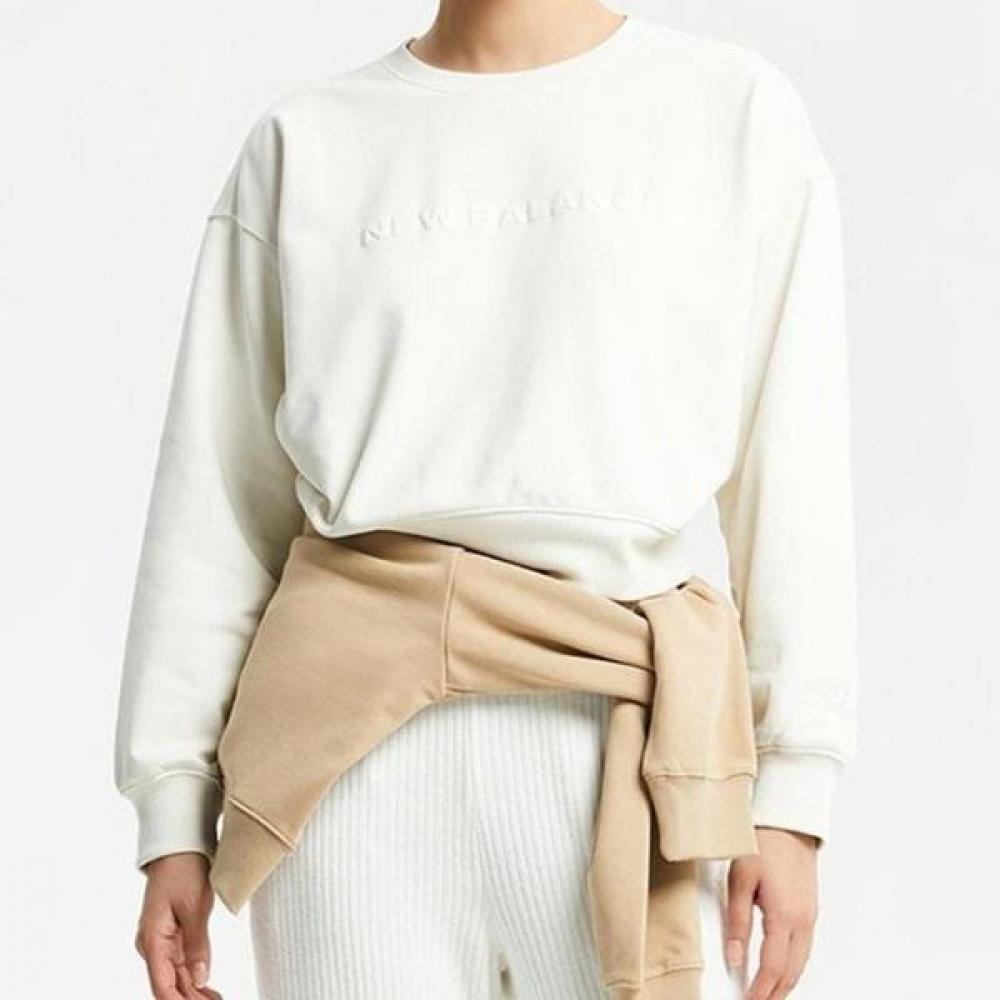 

New Balance Graphic Round Sweatshirt Crewneck Cream Nbncd4w832 64 90(M)