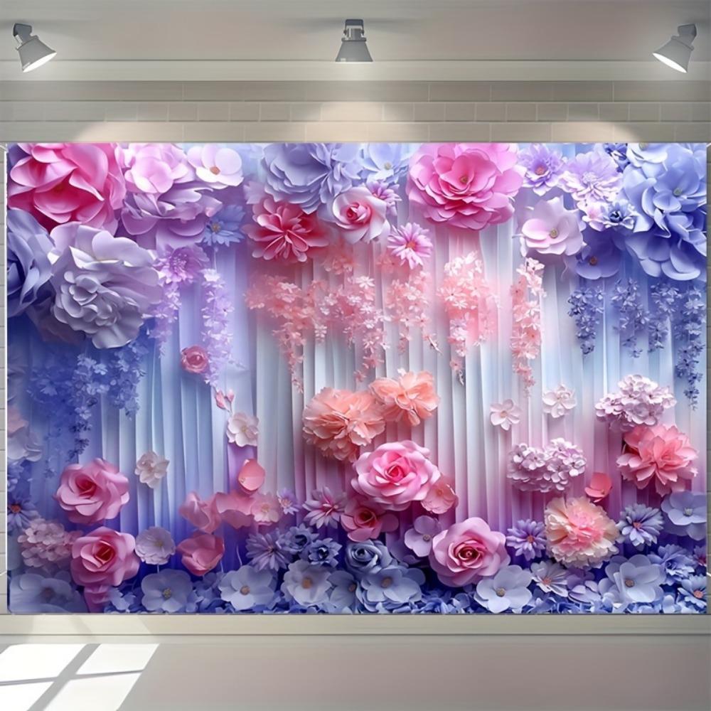 The Elegant Floral Wedding Backdrop Is Suitable for Photography, Dessert Table Decoration, Photo Booth, Etc