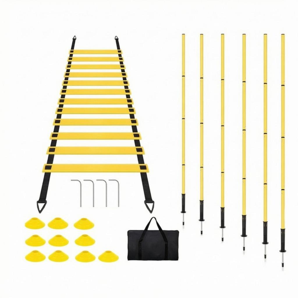 Agility Ladder Set Portable Soccer Training Equipment Complete