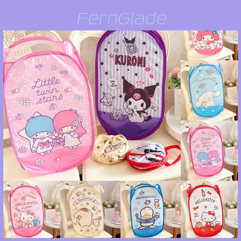 Collapsible Laundry Hamper With Cute Sanrio Cartoon Pattern For Kids' Toys**