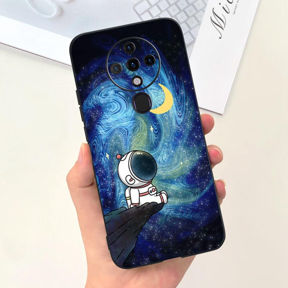 New For Tecno Spark 6 Case Space Astronaut Dinosaur Soft Silicone Black Pink Cover For Tecno Spark6 KE7 Bumper Phone Case Funda