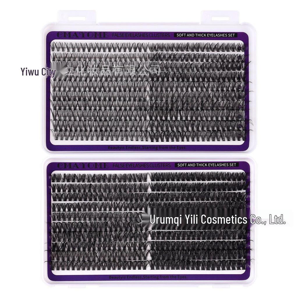 Natural 760 Cluster False Eyelashes - Curved Segmented & Self-Adhesive Individual Lashes