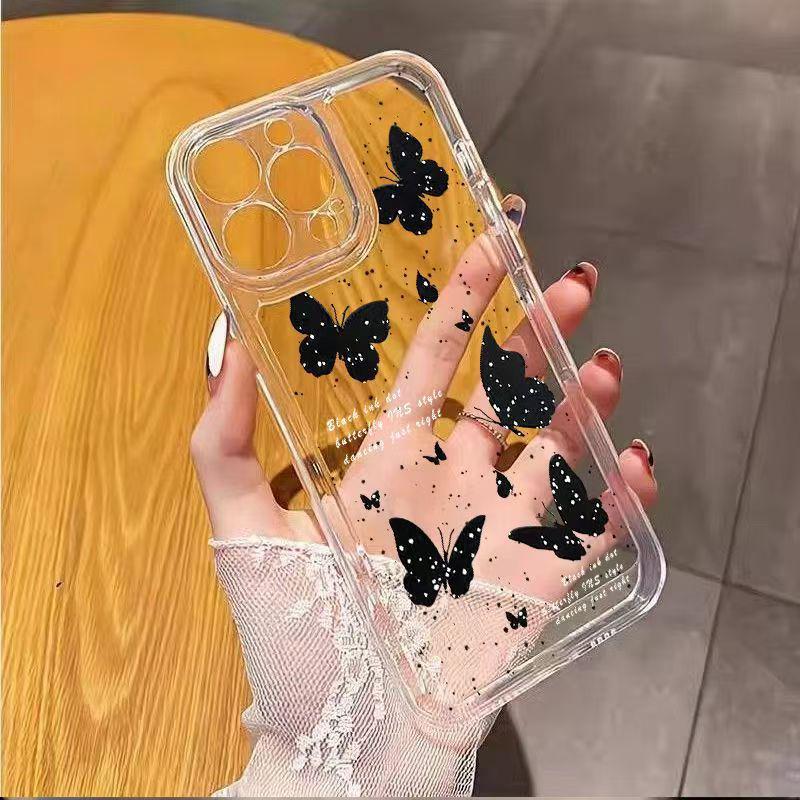 Pouzdro na iPhone s motýlem pro Apple 12/13/16Plus/17ProMax - Evropský a americký styl, Odolné proti pádu