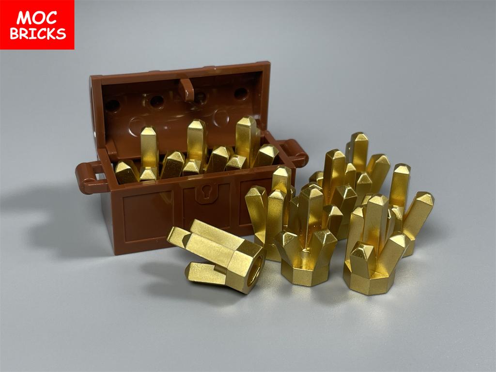 MOC Bricks Treasure Box Ore Trans Gem Precious Crystal Stone Building Blocks Educational Assembled Parts Toys For Kids Gift