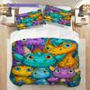 Dinosaur Pattern Bedding Quilt Set Quilt Cover Pillowcase Home Decoration Birthday Gift (1 * Duvet Cover + 2 * Pillowcase, Without Core)