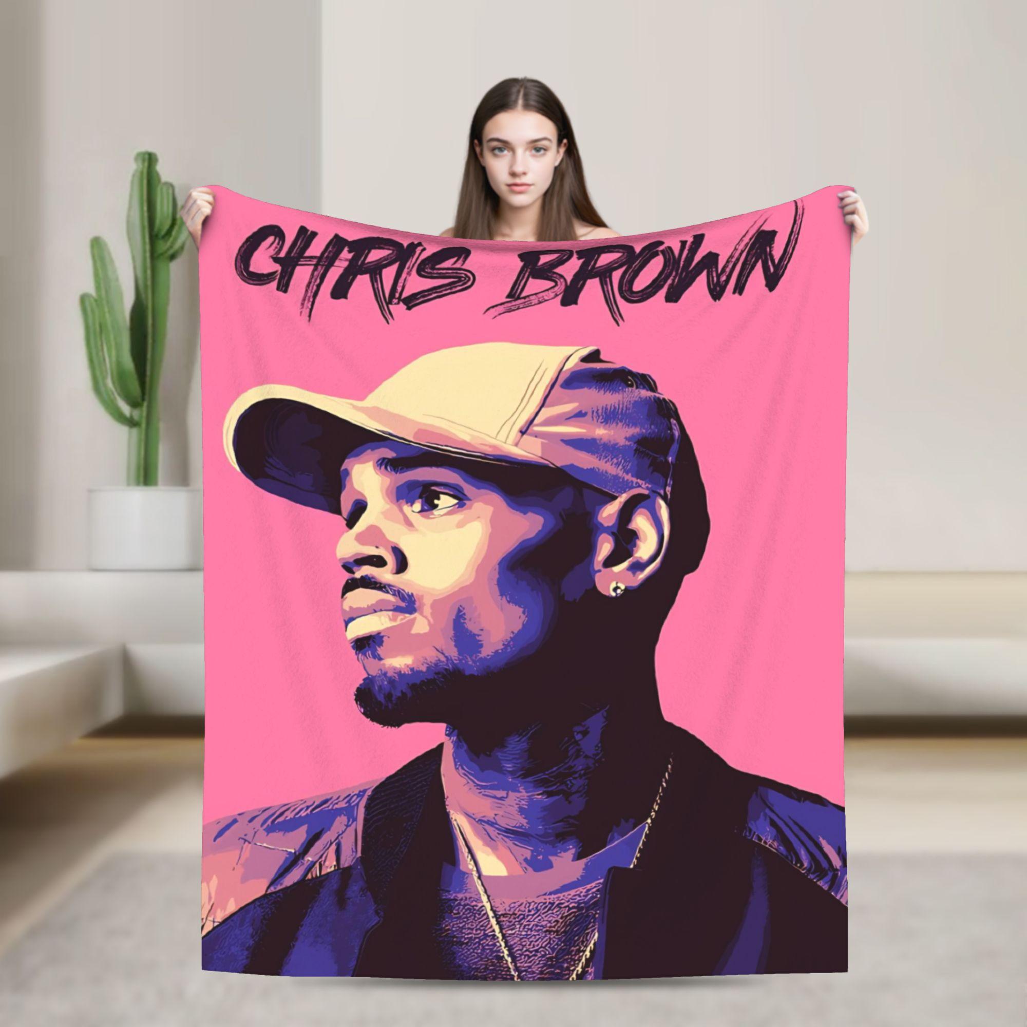 

Chris Brown Breezy Bowl XX Tour Blankets Quality Soft Bedding Throws Winter Picnic Home Decor Comfortable Bedspread 75cmx90cm