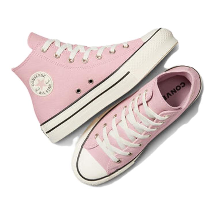 Converse Chuck Taylor All Star EVA Lift Platform High GS Static Pink Kids Sneakers Egret Black A10251C