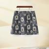 Women's Black Embroidered Sequin A-line Skirt - Spring 2026