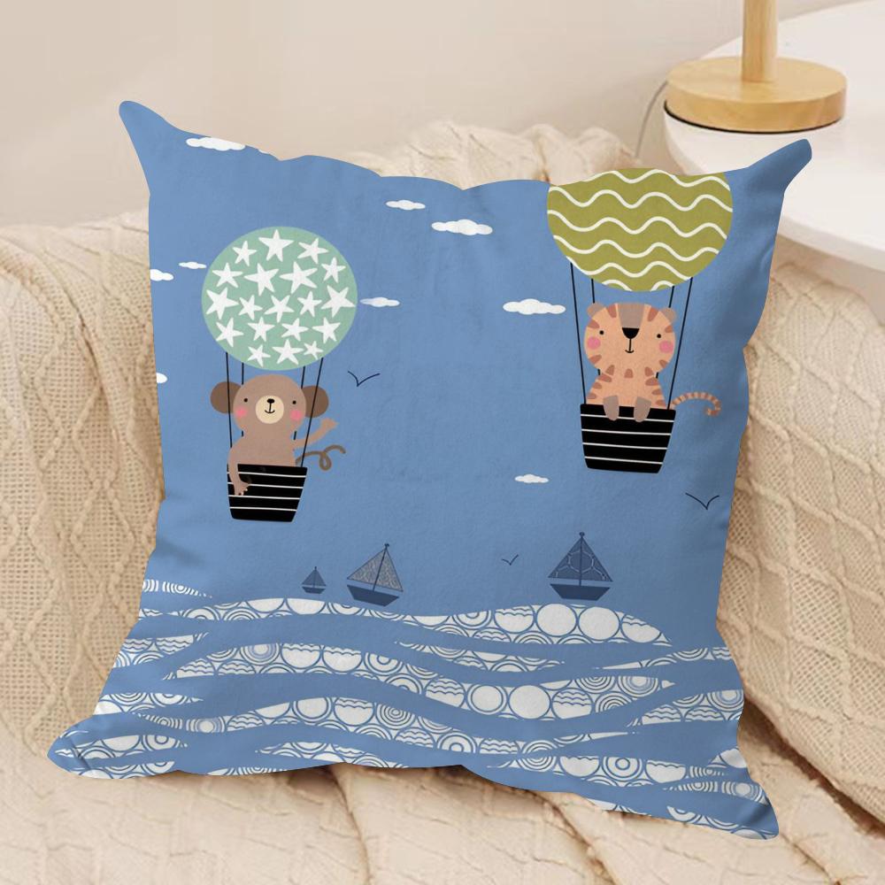 Simple Nordic Modern Anime Cushion Cover Soft Plush DoubleSided Pillow Cover Cozy Sofa Cushion Case Living Room Home Gift
