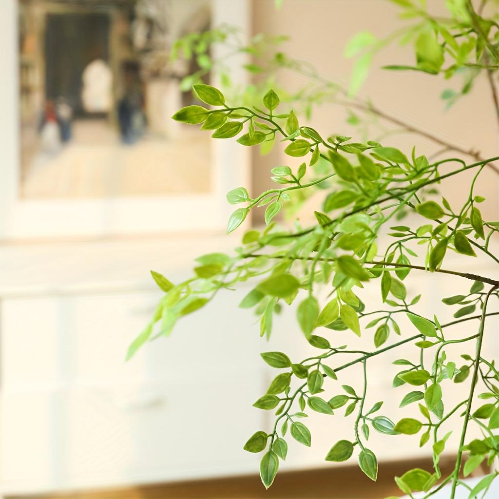 Artificial Green Nandina, Artificial Green Stems, Artificial Branches, Leaves, And Floral Arrangements for Vases, Bouquets, And Wedding Decorations.
