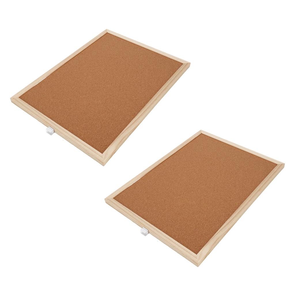 2 Stück Korkplatten 30x40cm mit Holzrahmen Bürowände Dekorative Hänge-Pinnwand Notiz Memo Bulletin