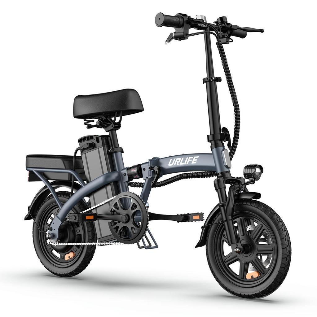 URLIFE F1L Adult Outdoor Folding E-Bike 48V7.5AH Battery 350W Motor City Electric Mountain Bicycle 14 Inch Off-Road Electric Bicycle