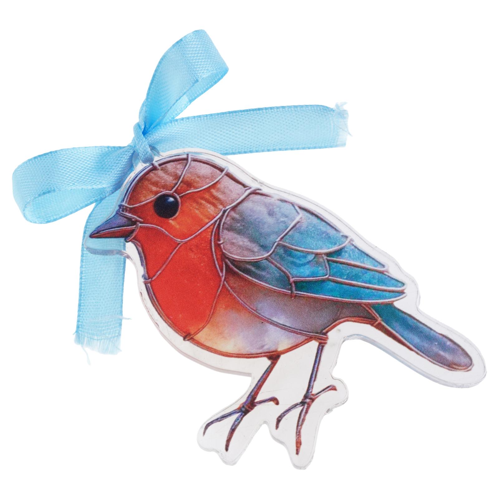 Artisanal Sea Glass Acrylic Bird Art Piece Symbolizing Freedom for Harmonious Bedroom Garden or Living Room Enhancement