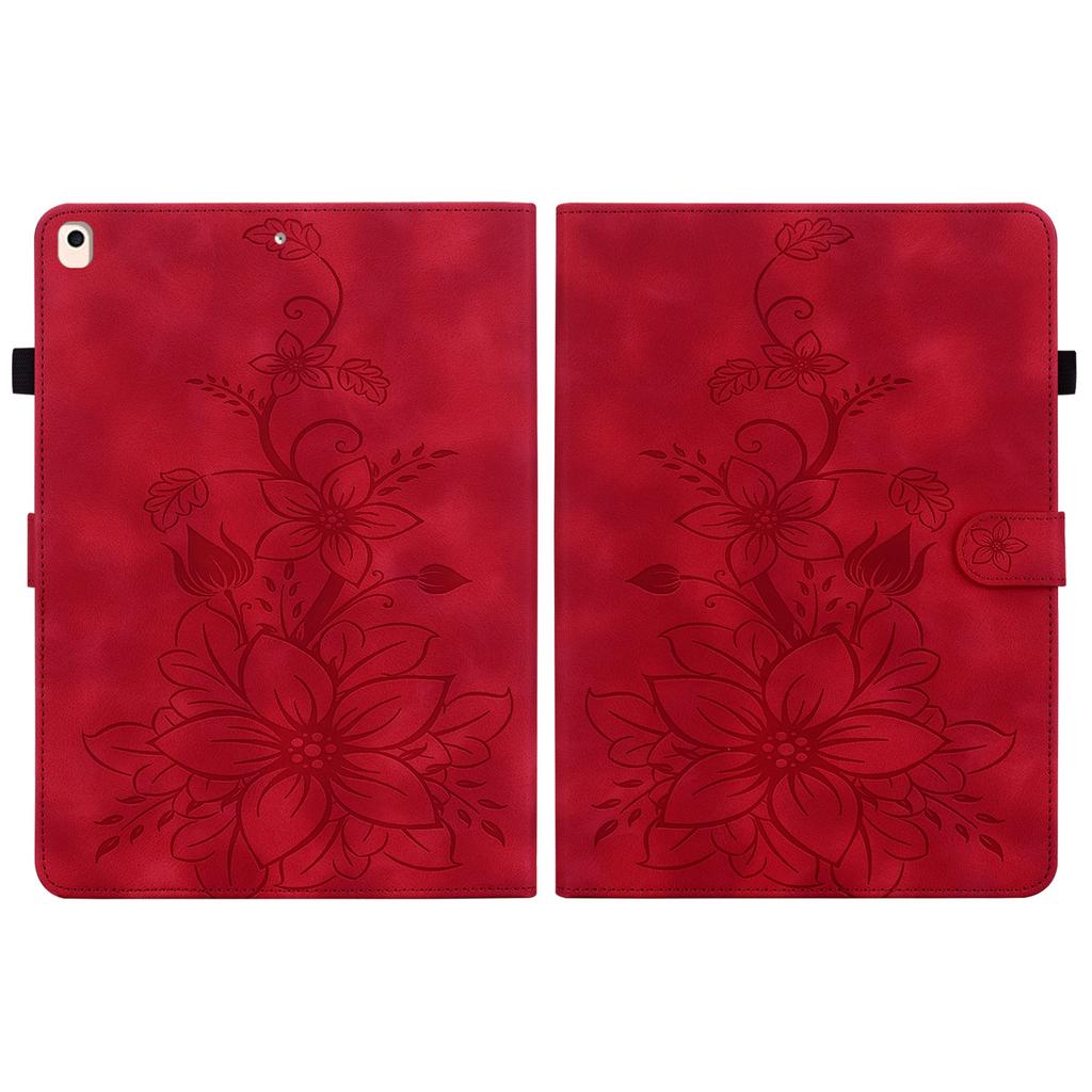 Pentru Apple iPad 9.7 (2017) (Cunoscut și ca iPad (a 5-a generație)).Husă pentru tabletă din piele PU, cu design floral rafinat în relief
