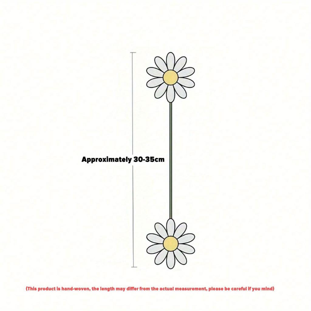 1PC Lily Of The Valley Pendant Crochet Car Mirror Hanging Accessories Crochet Flower Auto Accessories