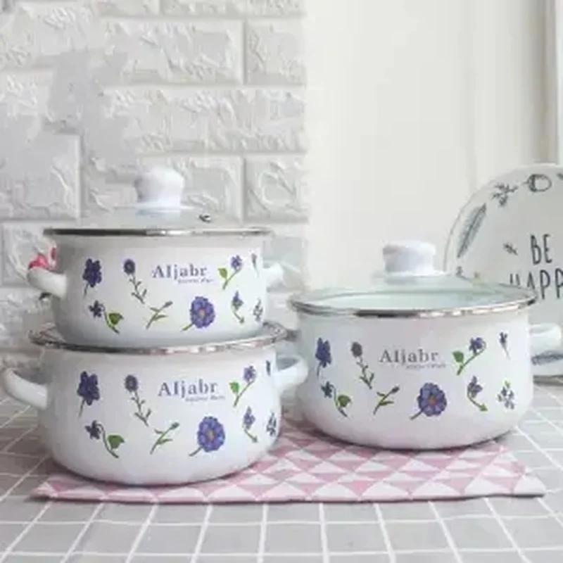 Enamel Pot Thickening Household Large-capacity Soup Stew Pot SoupChinese Medicine Casserole Induction Cooker Gas