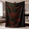 2026 Latest Flannel Blanket Vibrant Red & Black Vein Pattern Soft Flannel Throw Blanket Lightweight, Warm, and Stylish for Sofa, Bed, Office, and Trav