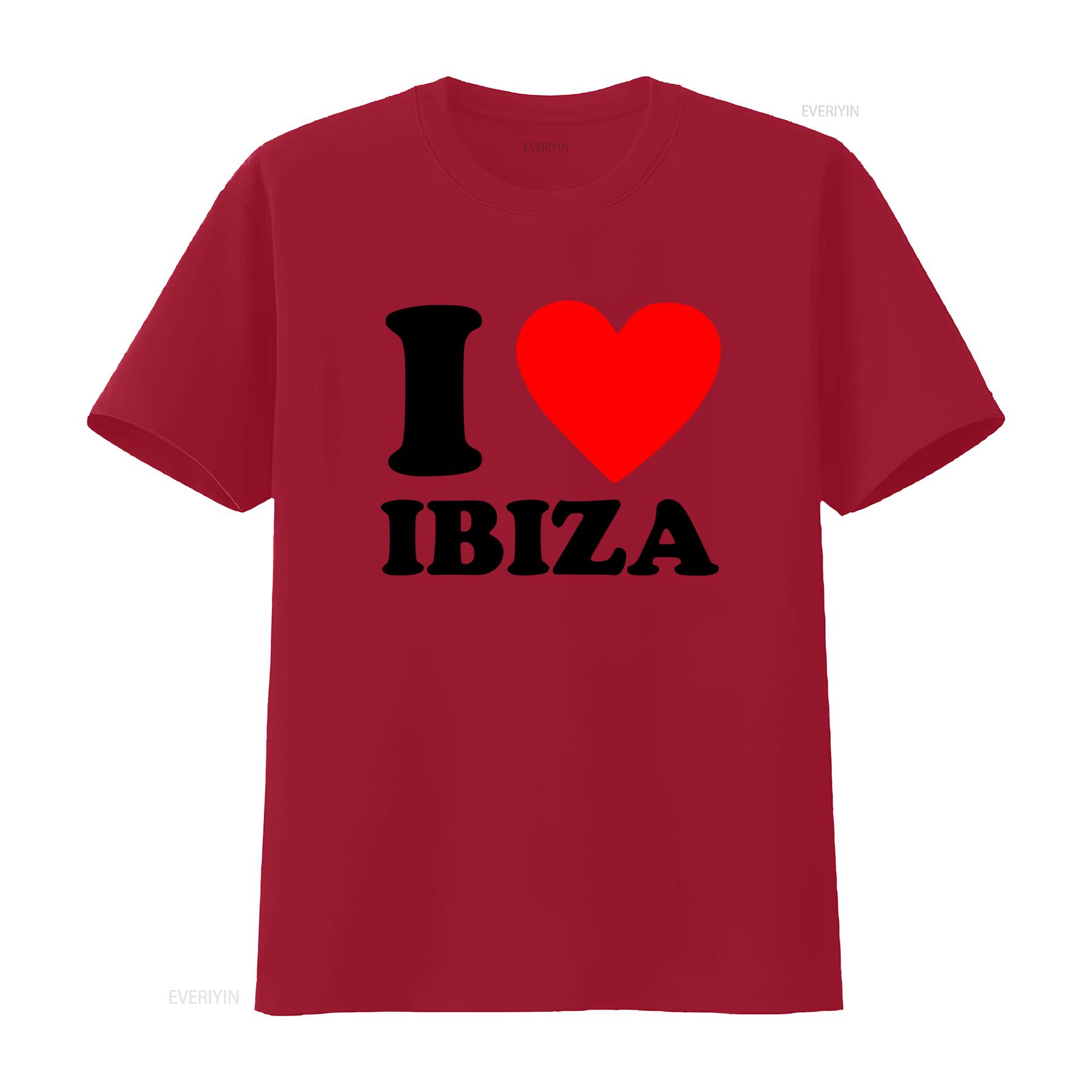 I Love Heart Ibiza Holiday T Shirt Stylish and Comfortable for Your Vacation vintage Washed Unisex graphic Slightly fashion S