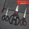 Three-Piece Multifunctional Kitchen Scissors Set: Versatile for cutting chicken bones and fish.