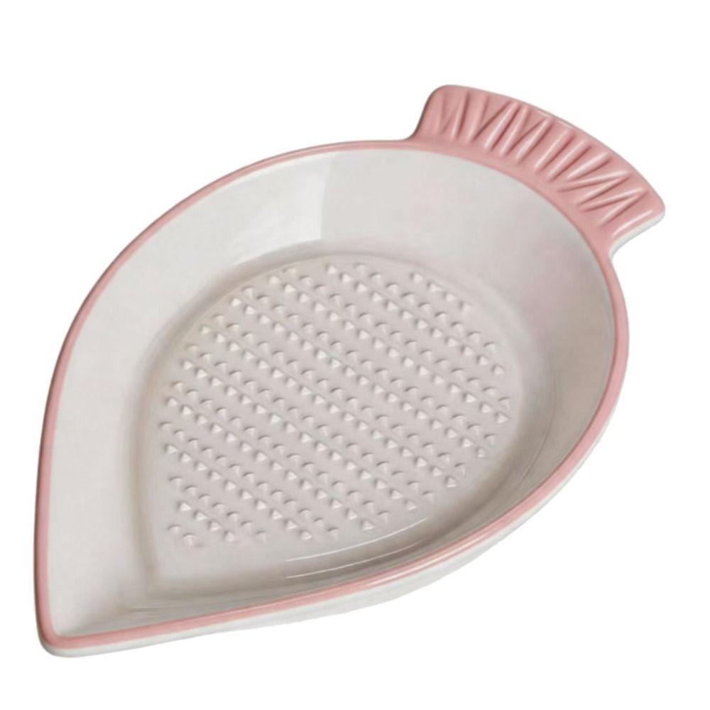 Non-Slip Hand Garlic Ginger Masher Ceramic Seasoning Dipping Dish Kitchen Gadget