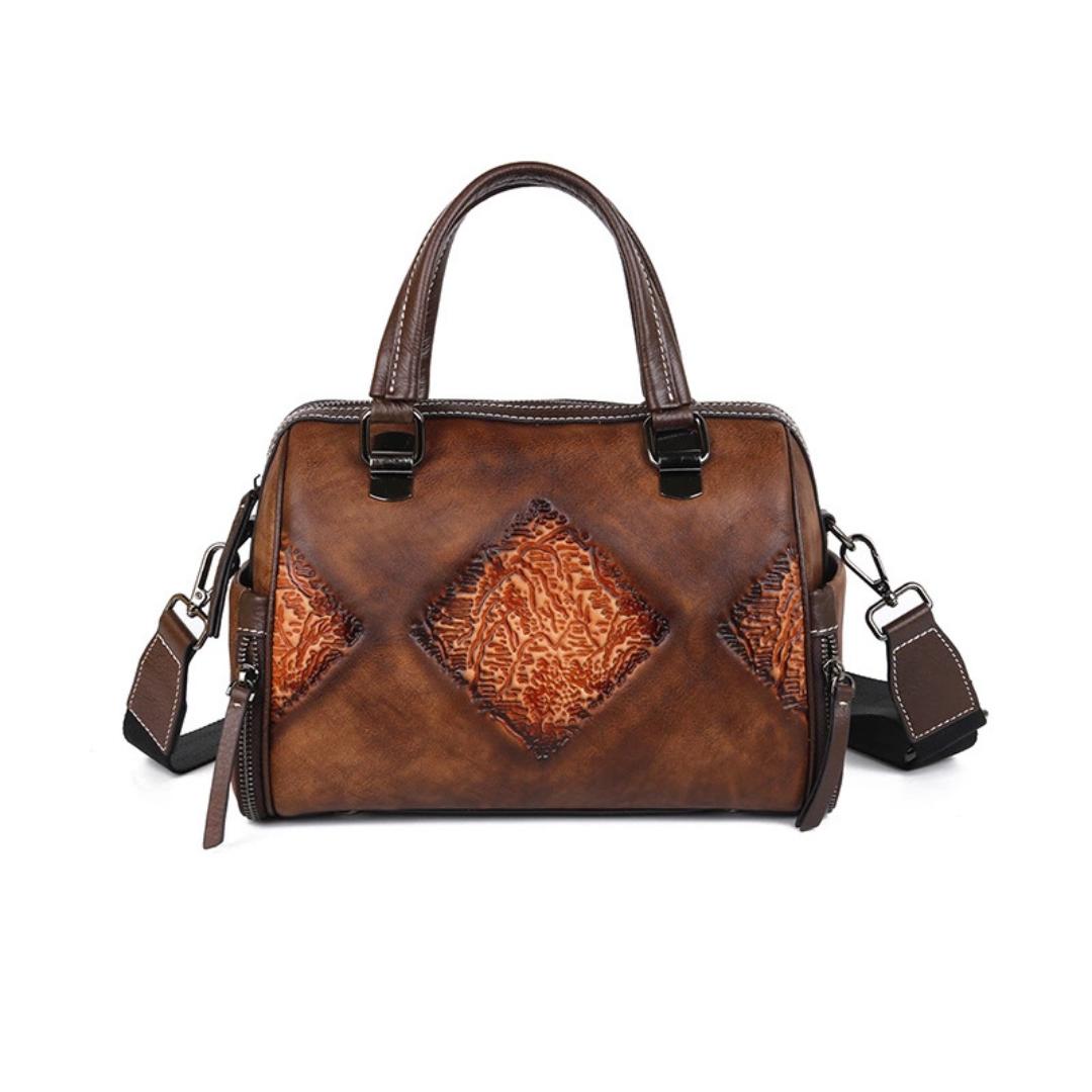 Винтажная кожаная сумка большой вместимости — фото 3