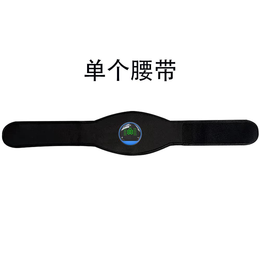 EMS Muscle Stimulator USB Rechargeable Abdominal Training Belt Adjustable Ab Workout Equipment LED Display for Fitness Exercise