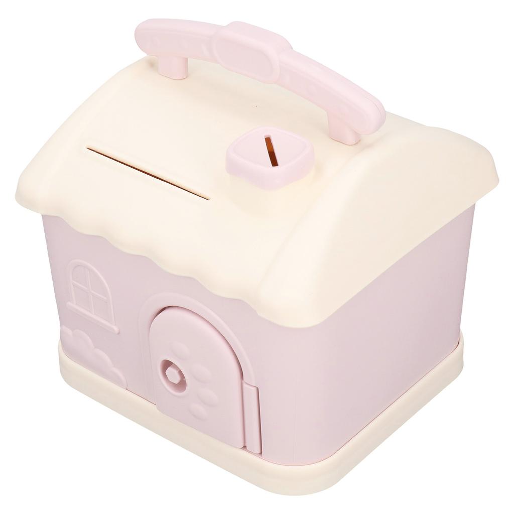 House Piggy Bank Cartoon House Design Develop Saving Habits Plastic Kids Piggy Bank for