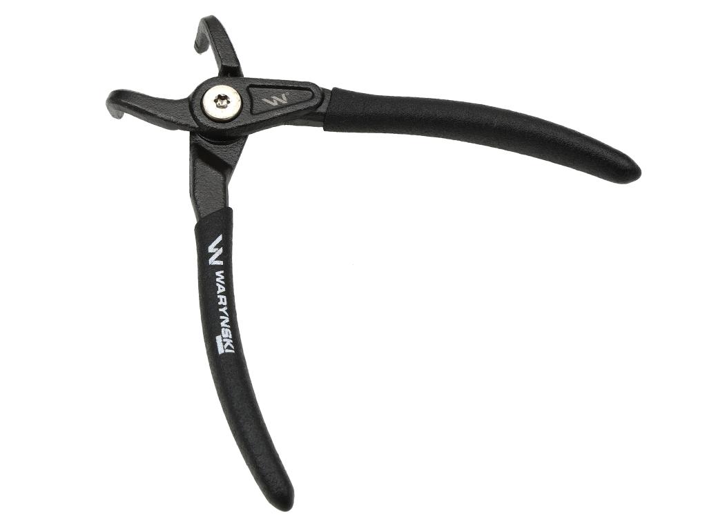 Specialized pliers, circlips 127mm, 0.9mm tip, internally bent, Waryński