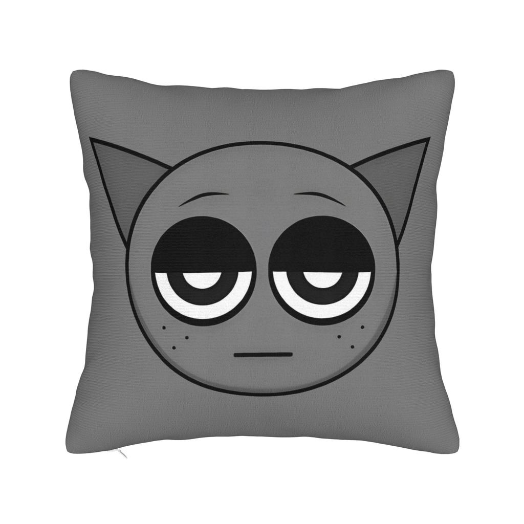 Sprunki Grey Oren Funbot Square Pillow Covers Polyester Home Beats Game Cushion Case Cool Home Decoration Pillowcase