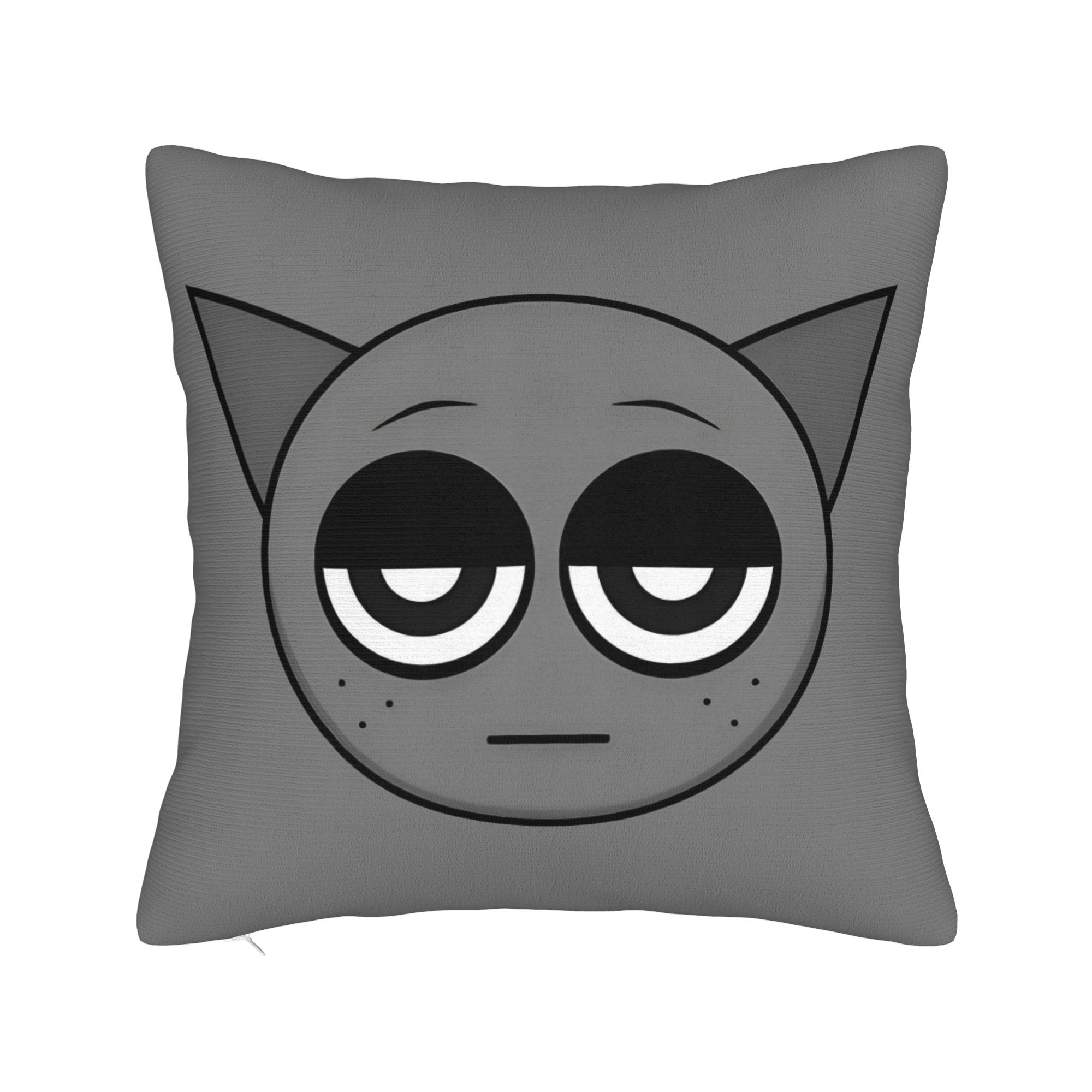 Sprunki Happy Wenda Taie d'oreiller Carrée Tête Blanche Polyester Coussin de Canapé pour Jeux Housse de Coussin Décoration Intérieure Créative 40*40 30x30cm