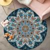 Retro Round Rug Ethnic Pattern Circle Carpet for Living Room Floor Mat Chair Coffee Table Bedside Decor So Beautiful and Classic
