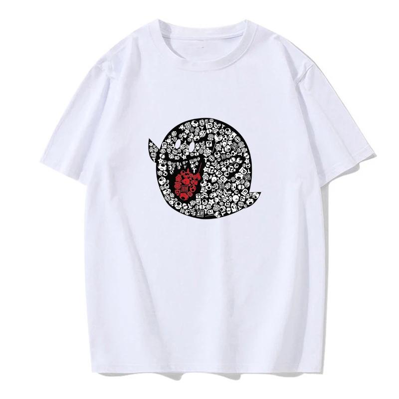 Funny Boo Portrait Printed Short Sleeve 100% Cotton T-shirt Round Neck Short Sleeve Summer Men's New Casual Harajuku T-shirt