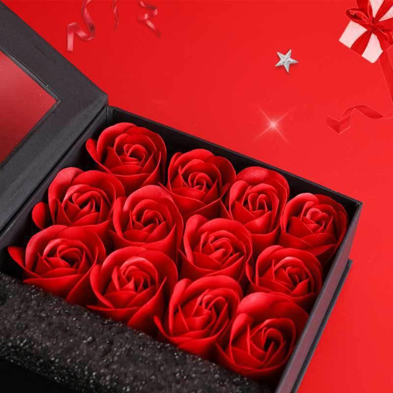 Exquisite Jewelry Gift Box Eternal Rose Flower Wedding Ring Earrings Necklace Valentine's Day Jewelry Packaging Gift
