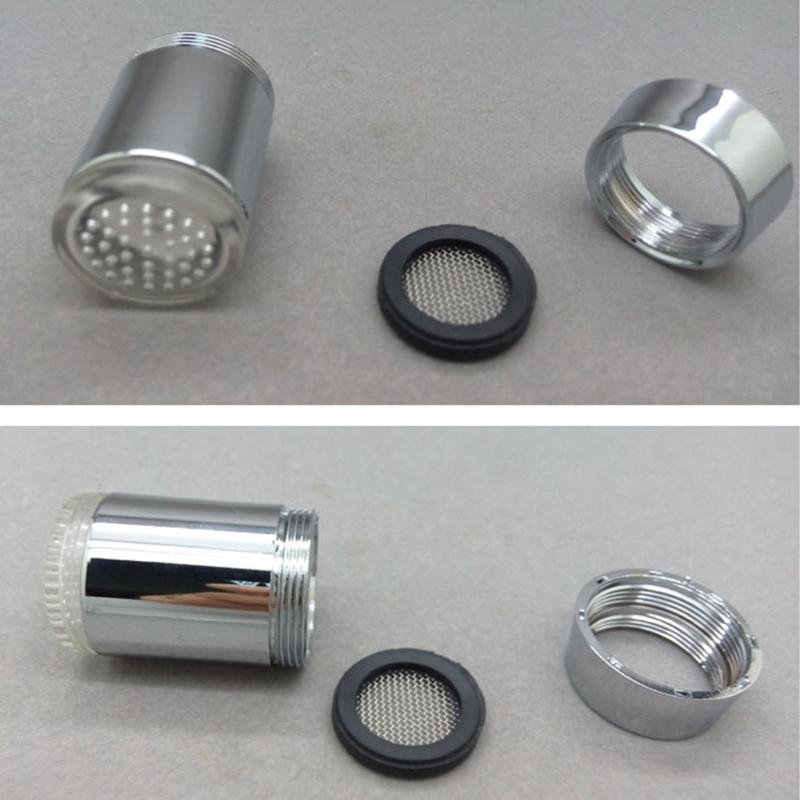 3-Farben-LED-Licht Temperatursensor Wasserhahn Farbwechselnder Wasserhahn mit Konverter Küche und Badezimmer