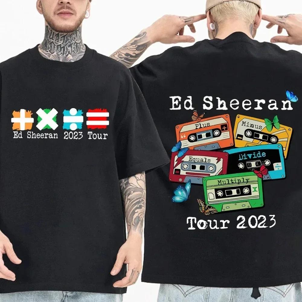 Ed Sheeran 2024 World Tour T-Shirts Man Woman Harajuku Hip Hop O-Neck Short Sleeve Shirts Fans Gift