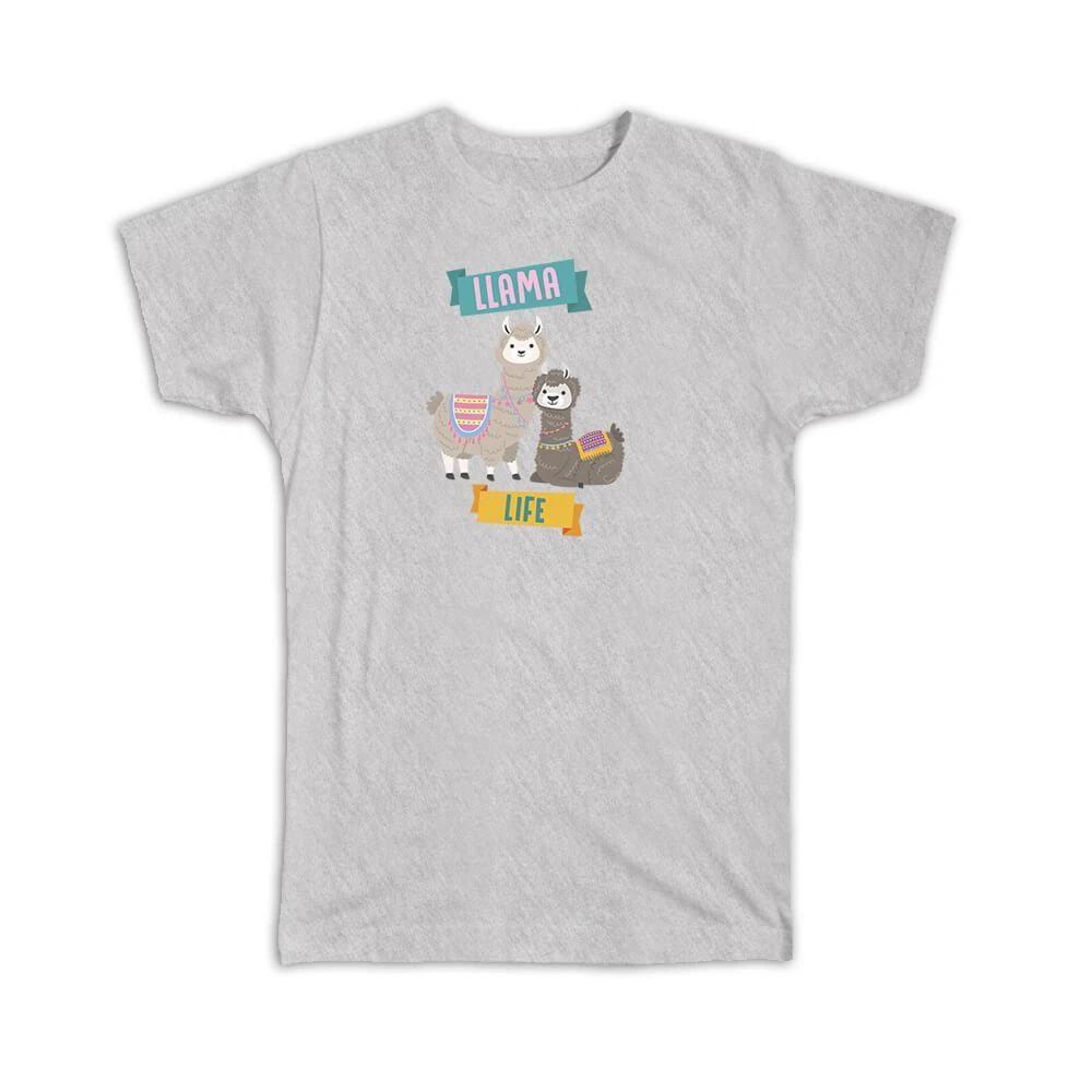 Gift T-Shirt : Cute llama life 4XL