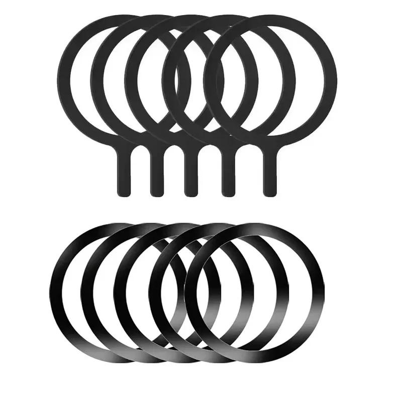 Universal Magnetic Metal Plate Ring For Samsung iPhone Magsafe Wireless Charger Car Phone Holder Sticker Round Magnet Patch