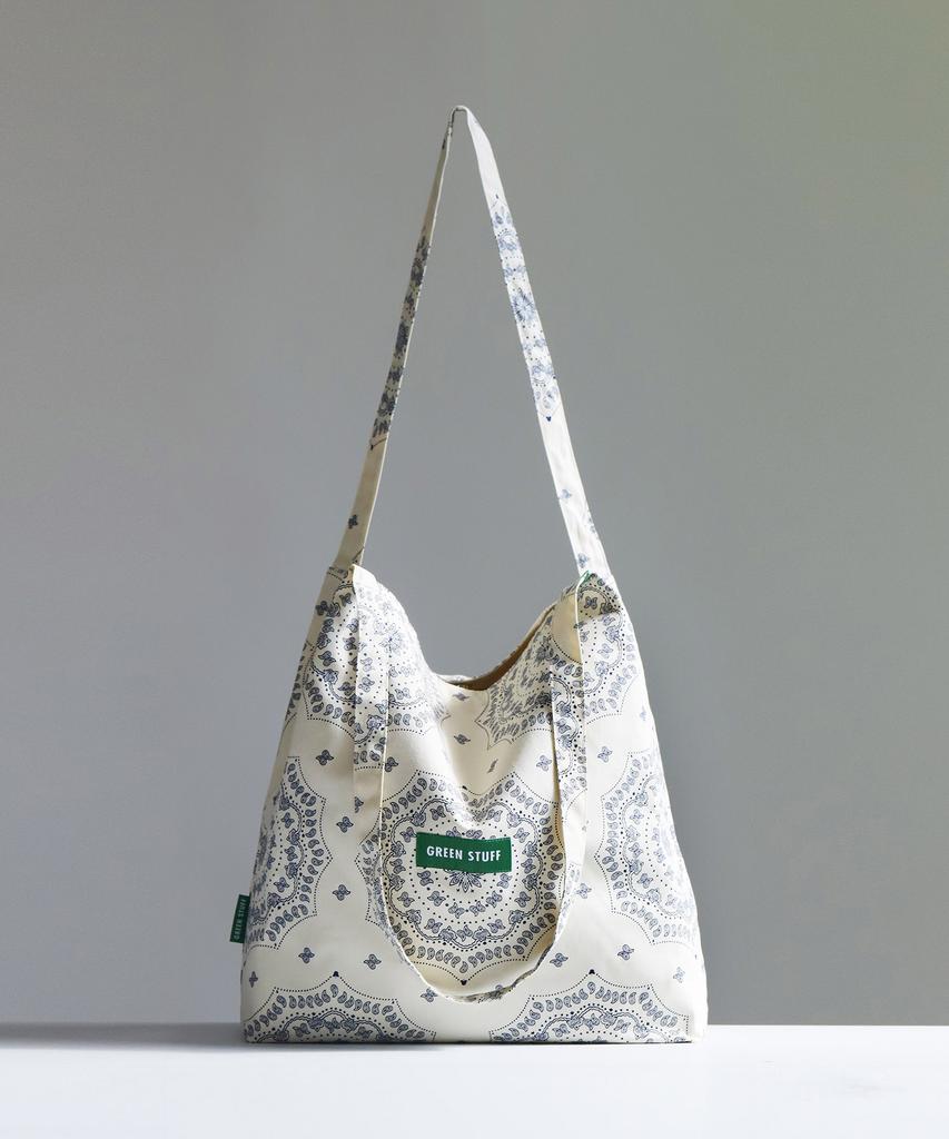 Green Stuff Effortlessly Boxy Shopper Bag 53 Paisley - Ivory