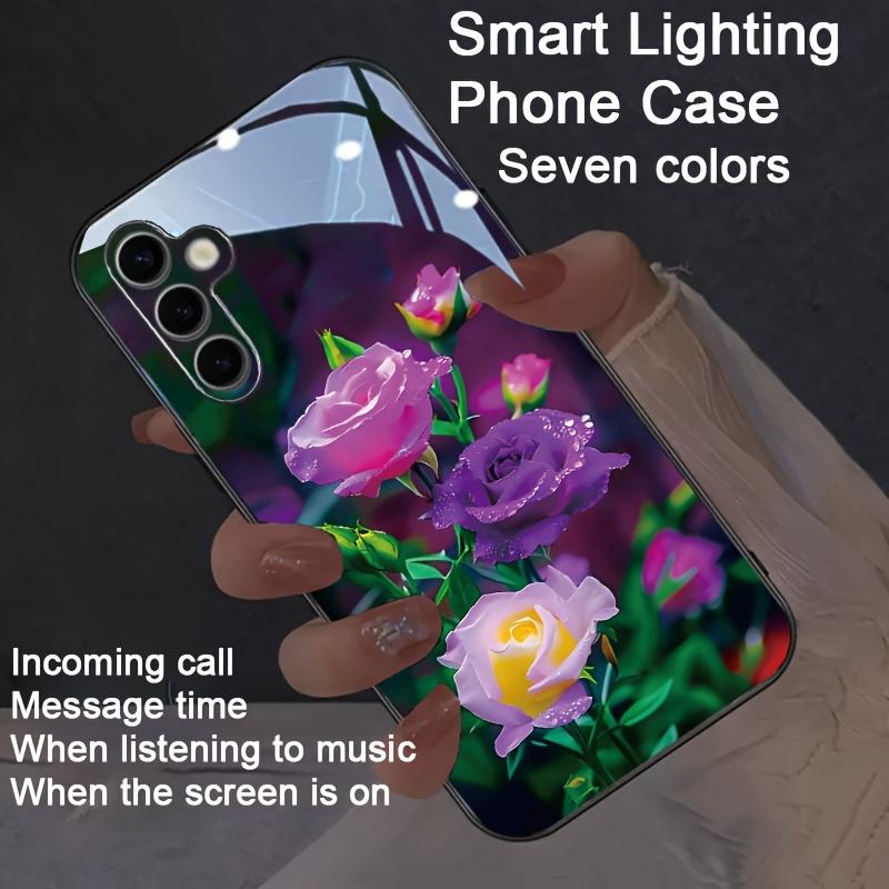 Sunflowers Printed LED Phone Case for Xiaomi Redmi Note 14 13 12 11 Pro Plus 5G 12S 11S 10S 10 12C 13C 14C 12 13 4G Flash Cover