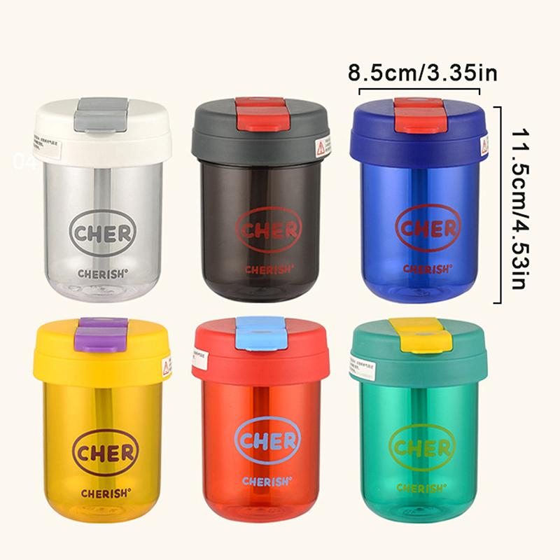 300Ml Mini Straw Water Bottle Anti-Fall Cute Coffee Tea Cup Drinkware Outdoor Portable Sport Water Bottle Cup